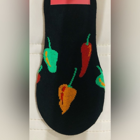 3pairs no slip silicon‎ gripper shoe liners hot pepper smores & taco pattern - Picture 7 of 11